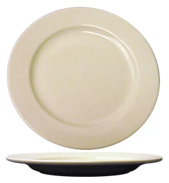 International Tableware RO-16 Roma American White Rolled Edge China Plate 10-1/4" Dia. - 12/cs - Image 2