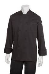 Chef Works JLLSBLK2XL Unisex Calgary Cool Vent Long Sleeve Double-Breasted Chef Coat with Cloth Covered Buttons - Black / 2X-Large - Image 2