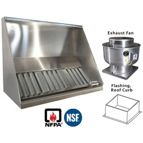 JRSVHC6-FF 6ft Jean's Concession Vent Hood with Exhaust Fan and Flashing - Image 2