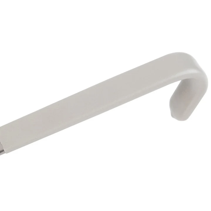 Vollrath 4980445 Jacob's Pride One-Piece Heavy-Duty Stainless Steel Ladle with 12-5/8" Gray Kool-Touch Grooved Hooked Handle 4 oz. - Image 2