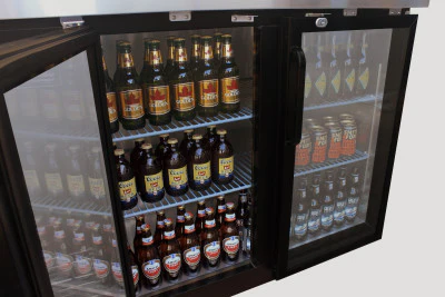 Migali C-BB48G-HC Competitor Series Back Bar Cooler Black 2 Glass Door Refrigerator w/R290 48" -  (2) 1/2 Keg Capacity - Image 5
