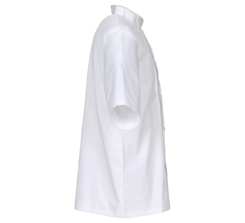 Chef Works JLCVWHTS Unisex Montreal Cool Vent Short Sleeve Double-Breasted Chef Coat with Cloth Covered Buttons - White / Small - Image 11