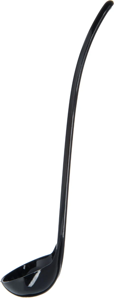 Carlisle 029503 Carly One-Piece Plastic Oval-Bowl Salad Dressing Ladle 1 oz. - 9-1/2"L - Black - Image 6