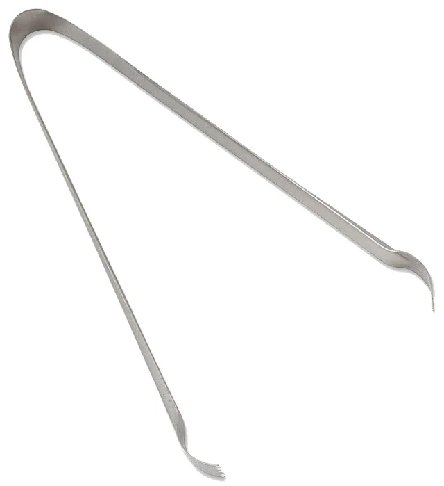 Browne 57530 1-Piece Stainless Steel Ice/Pom Tongs 6"
