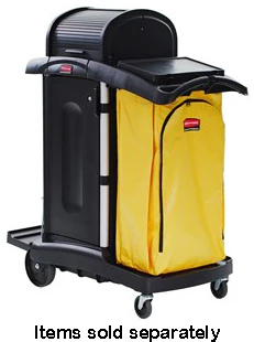 Rubbermaid 1966881 Janitorial Cart Vinyl Replacement Bag with Zipper 34 Gal. - Yellow - Image 2
