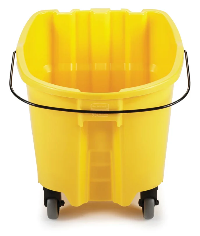 Rubbermaid 2031764 WaveBrake Mop Bucket Combo with Casters 35 qt. - Yellow - Image 2