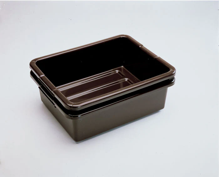 Rubbermaid FG335192BRN Bus / Utility Box 21-1/2" x 17" x 7" - Brown - Image 3