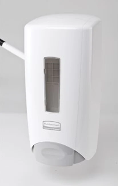 Rubbermaid 3486591 Flex Wall Mount Manual Skin Care Dispenser for Foam or Liquid Hand Soap 1000/1300 ml - White - Image 5