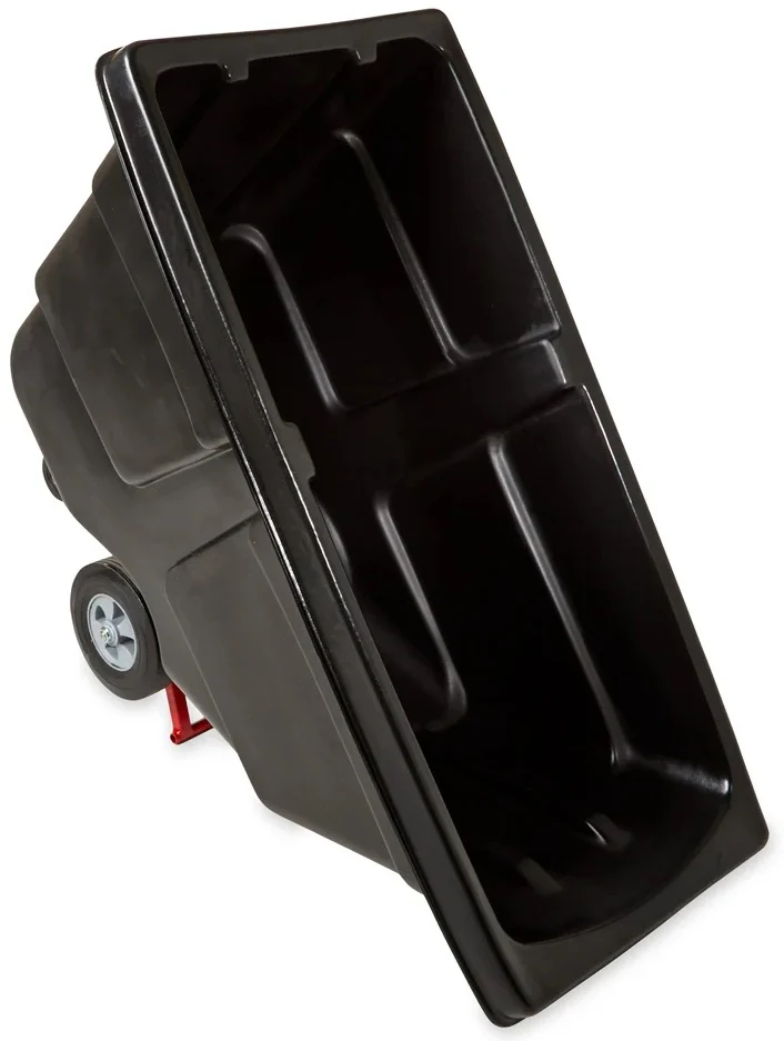 Rubbermaid FG130400BLA Rotomolded Open Top Utility Duty Tilt Truck / Trash Cart - Black -  1/2 cu. yd. (450 lb. Capacity) - Image 2
