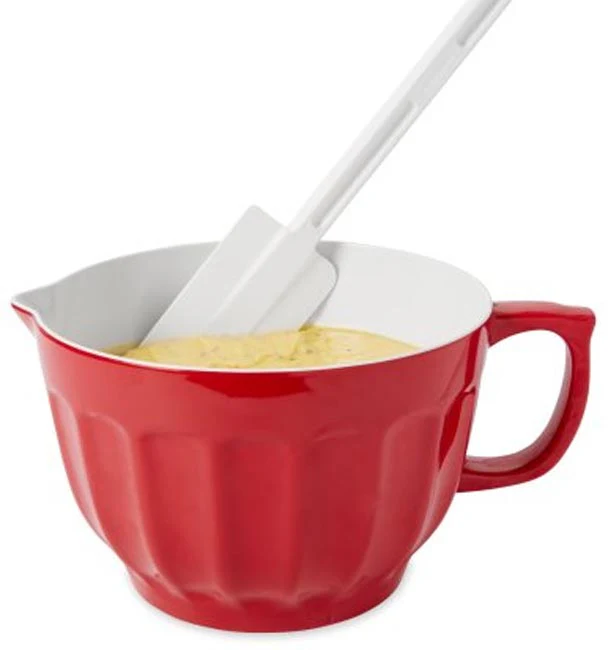 Rubbermaid FG1905000000 Cold Silicone Scraper / Spatula with White Poly Handle 13-1/2"OAL - Image 4