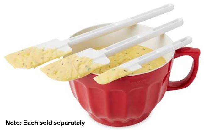 Rubbermaid FG1905000000 Cold Silicone Scraper / Spatula with White Poly Handle 13-1/2"OAL - Image 5