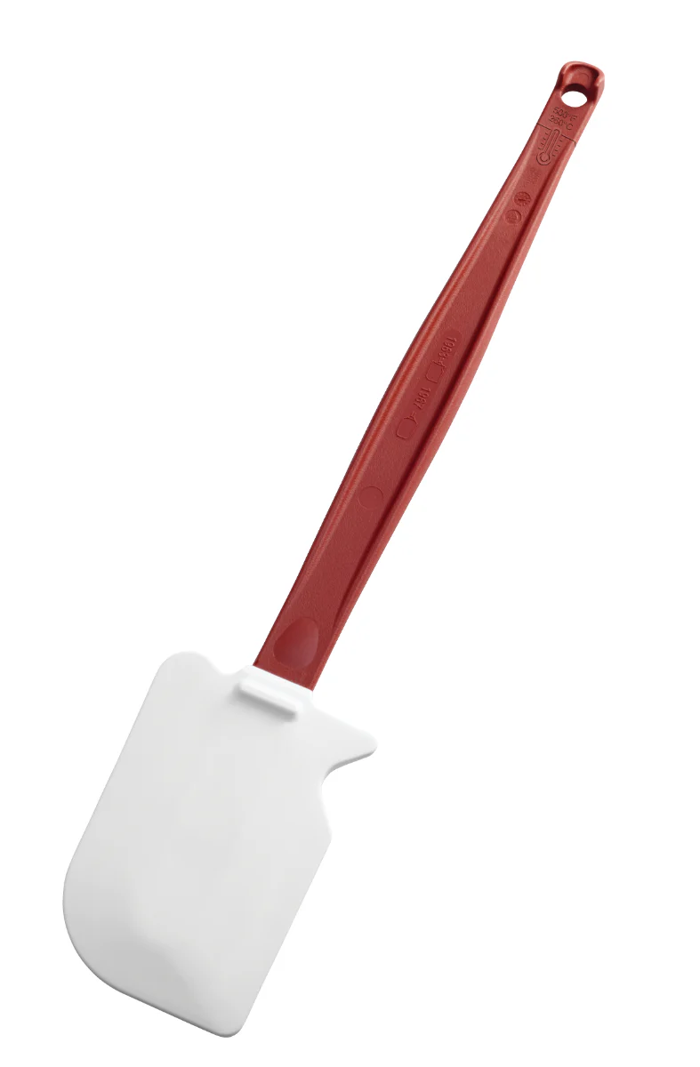 Rubbermaid FG1963000000 High-Heat Silicone Scraper / Spatula with Red Nylon Handle 13-1/2"OAL
