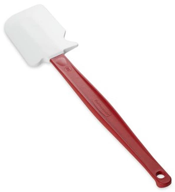 Rubbermaid FG1963000000 High-Heat Silicone Scraper / Spatula with Red Nylon Handle 13-1/2"OAL - Image 2