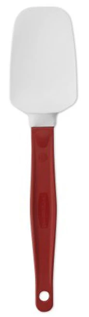 Rubbermaid FG196600RED High-Heat Silicone Spoon Scraper / Spatula with Red Nylon Handle 9-1/2"OAL - Image 2