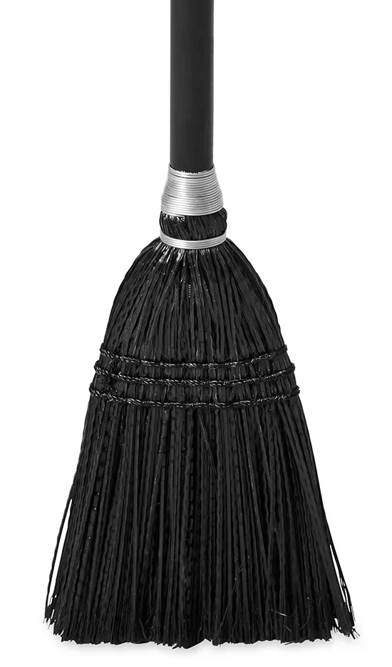 Rubbermaid FG253600BLA Executive Series Lobby Broom with Wood Handle 7"W x 37-1/2"H - Black - Image 4