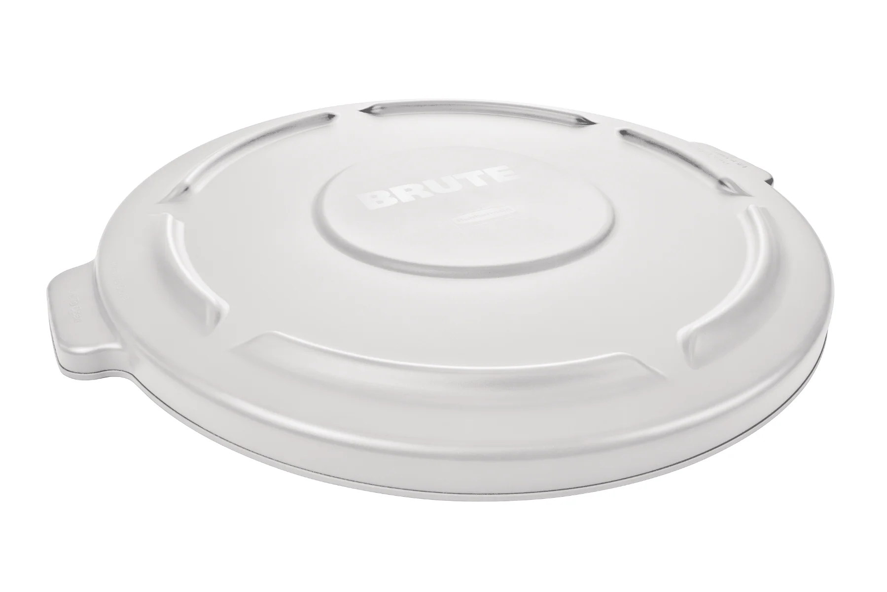 Rubbermaid FG263100WHT BRUTE Self-Draining Round Flat Lid for use with 32-Gallon Container - White