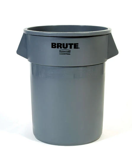 Rubbermaid FG265500GRAY Vented BRUTE Round Container 55 gal - Gray - Image 2