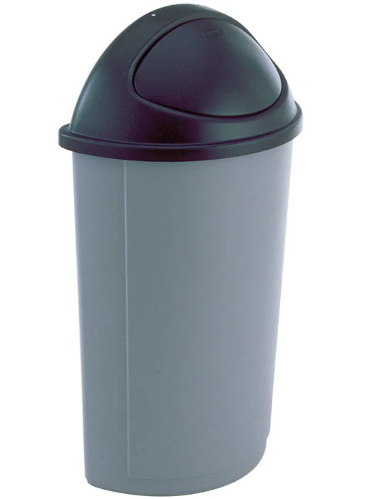 Rubbermaid FG352000GRAY Untouchable Half Round Container 21 Gal - Gray - Image 2