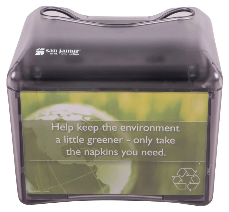 San Jamar H4005TBK Venue Tabletop Fullfold Napkin Dispenser - Translucent Black Pearl - 200 Capacity - Image 2