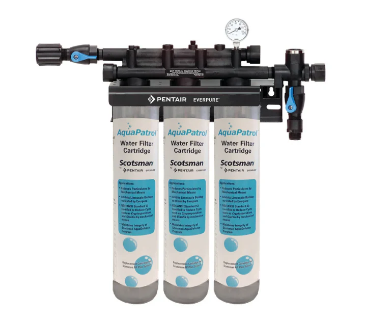 Scotsman AP3-P AquaPatrol Plus Triple Water Filtration System for Ice Machines & Beverage Equipment - 6.3 gal. per minute - .5 Micron, 6.3 GPM