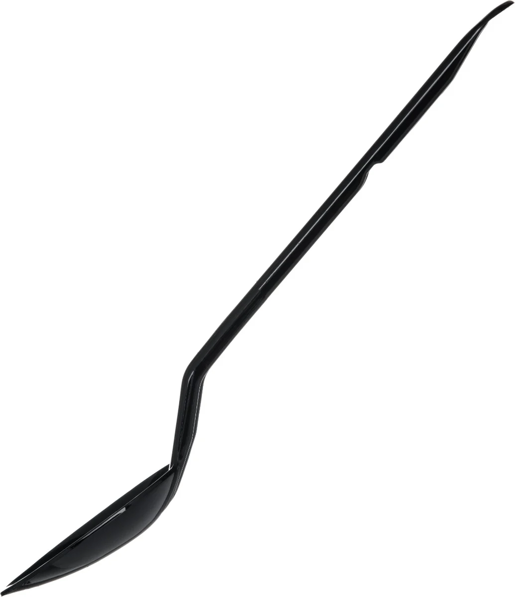 Carlisle 442003 One-Piece Plastic Solid Serving Spoon with Notched Handle 13" - Black - Image 13