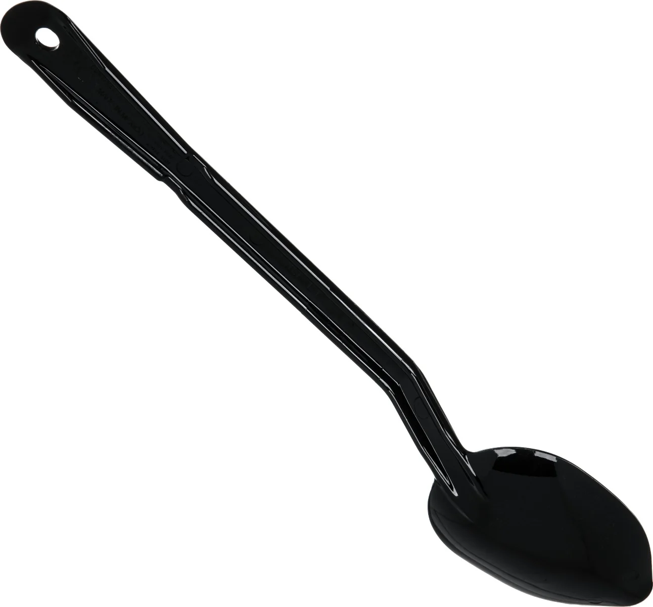 Carlisle 442003 One-Piece Plastic Solid Serving Spoon with Notched Handle 13" - Black - Image 9