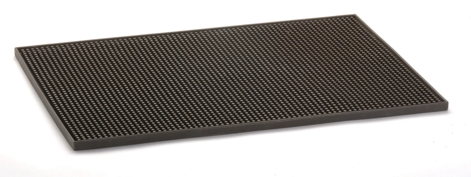 TableCraft 1218BK Rubber Bar Mat 12" x 18" - Black - Image 2