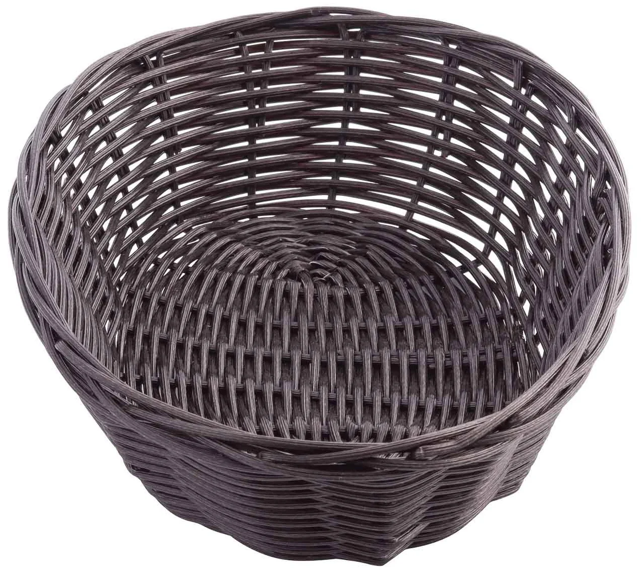 TableCraft 1474 Handwoven Ratan Oval Serving Basket 9" x 6" x 2-1/4" - Brown - 12/Case - Image 5