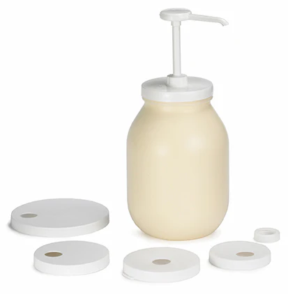 TableCraft 66238 - Economy Condiment / Syrup Pump w/ 38mm Cap 1oz - 9" Dip Tube - Image 2