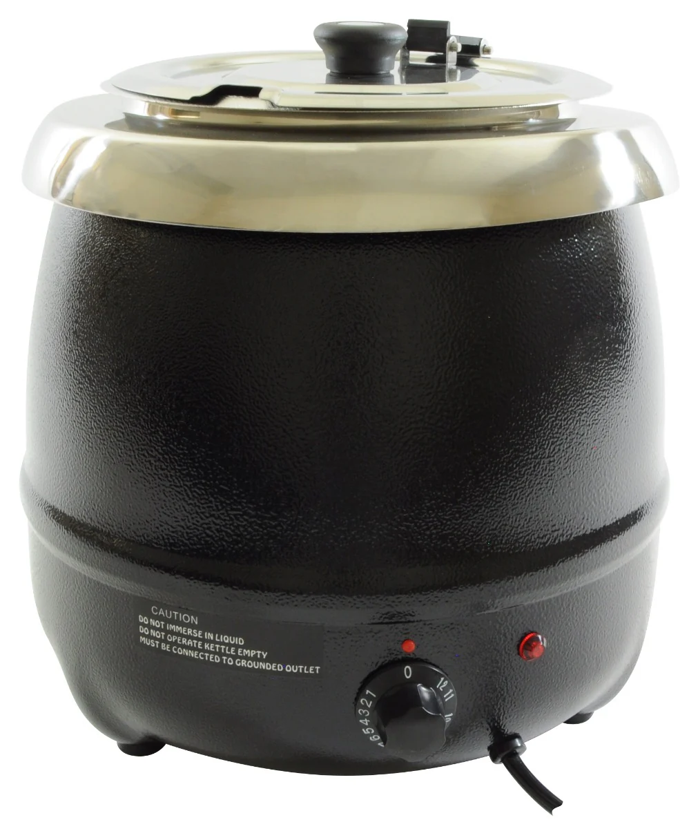 Thunder Group SEJ35000C Countertop Electric Soup Warmer with Adjustable Temperature Controls 10-1/2 qt. - 120V