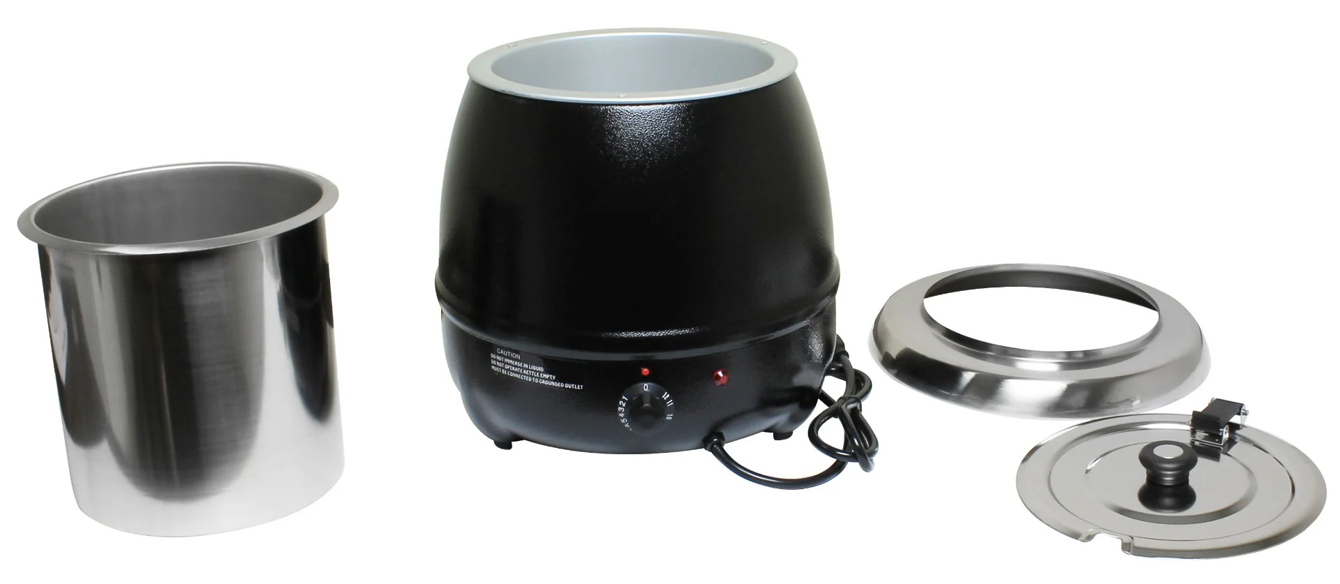 Thunder Group SEJ35000C Countertop Electric Soup Warmer with Adjustable Temperature Controls 10-1/2 qt. - 120V - Image 2