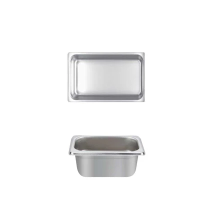Thunder Group STPA4192 Anti-Jam Stainless Steel Steam Table Food Pan 2-1/2" Deep - 1/9 Size - Image 2