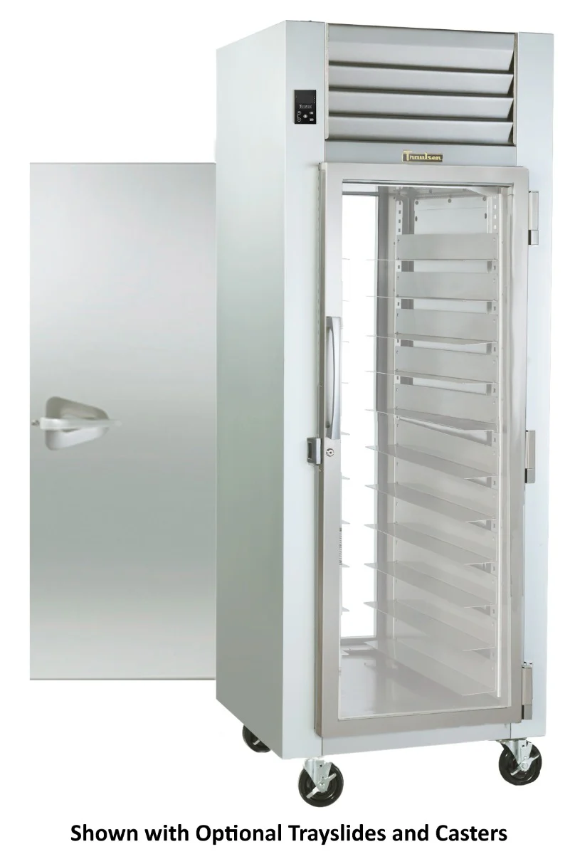 Traulsen AHT132NPUT-FHG Spec-Line 1-Section 1 Glass Door front / 1 Solid Door Rear Reach-In Pass-Thru Refrigerator 26" - 23.43 cu. ft. - 115v
