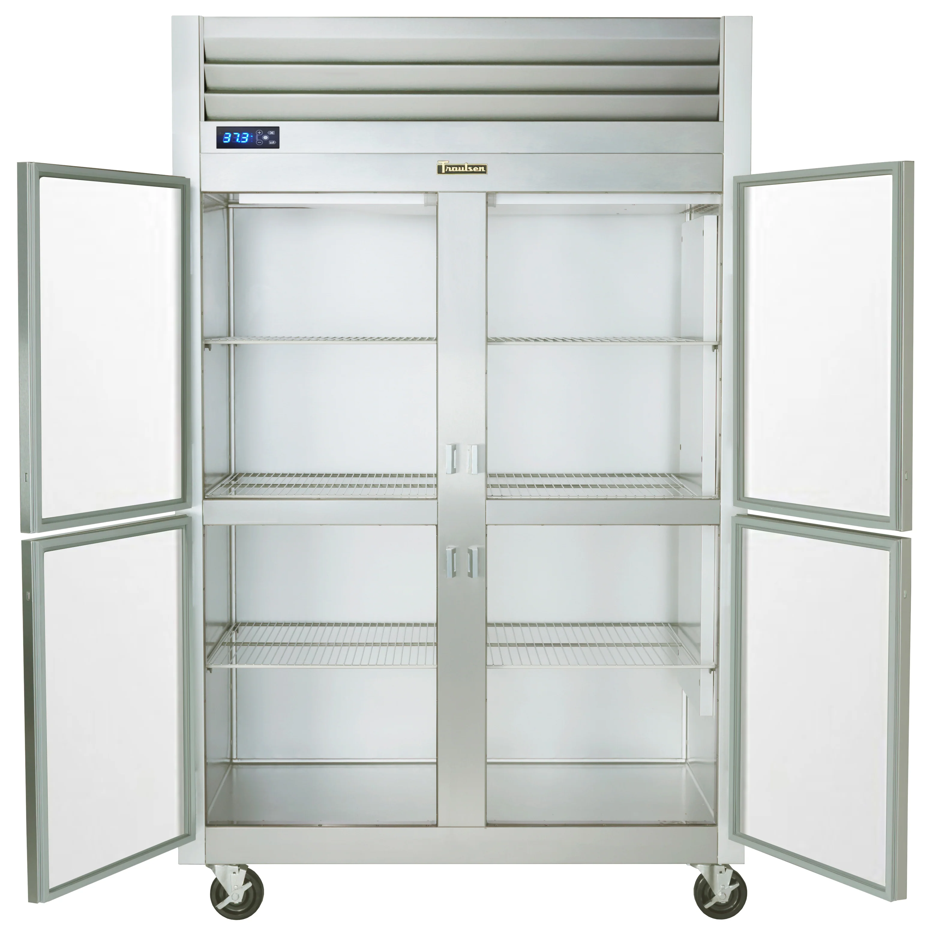 Traulsen G21000 2-Section Left/Right Hinged 4 Glass Half Door Reach-In Refrigerator 52" - 46 Cu. Ft. - Image 3