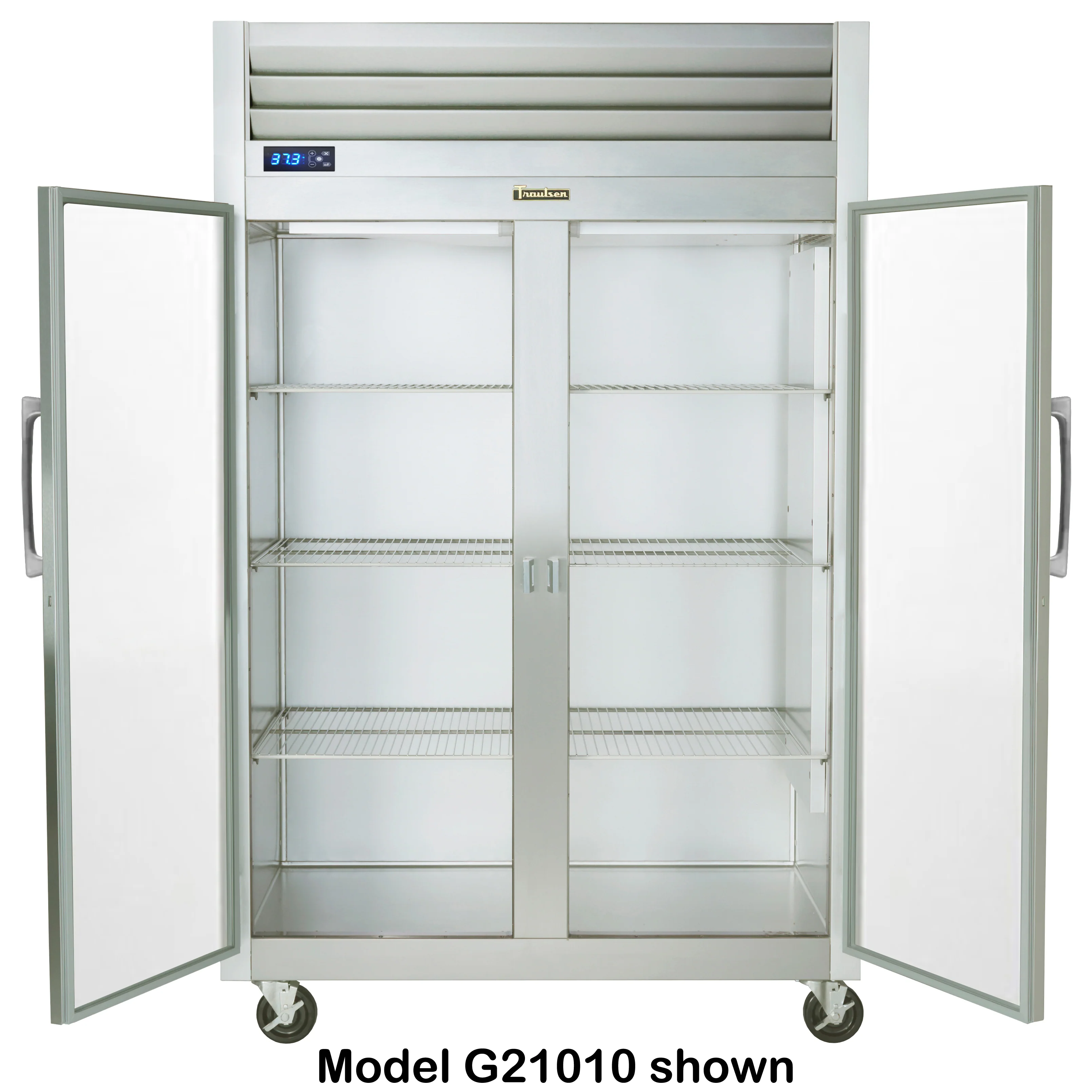 Traulsen G21013 2-Section Left/Left Hinged 2 Glass Door Reach-In Refrigerator 52" - 46 Cu. Ft. - Image 2