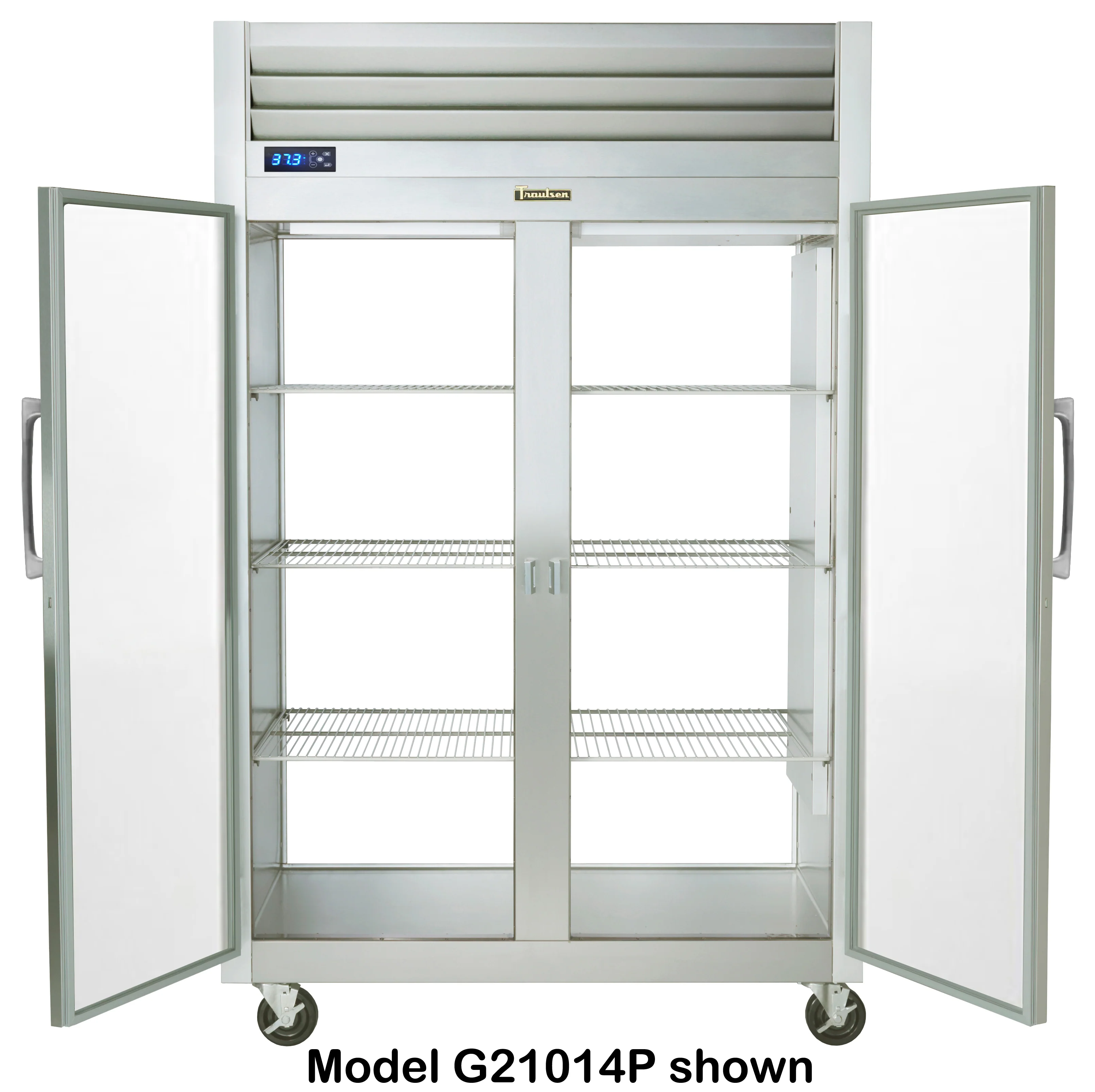Traulsen G21016P 2-Section Right/Left Hinged 2 Glass Door Pass-Thru Refrigerator 52" - 48.8 Cu. Ft. - Image 2