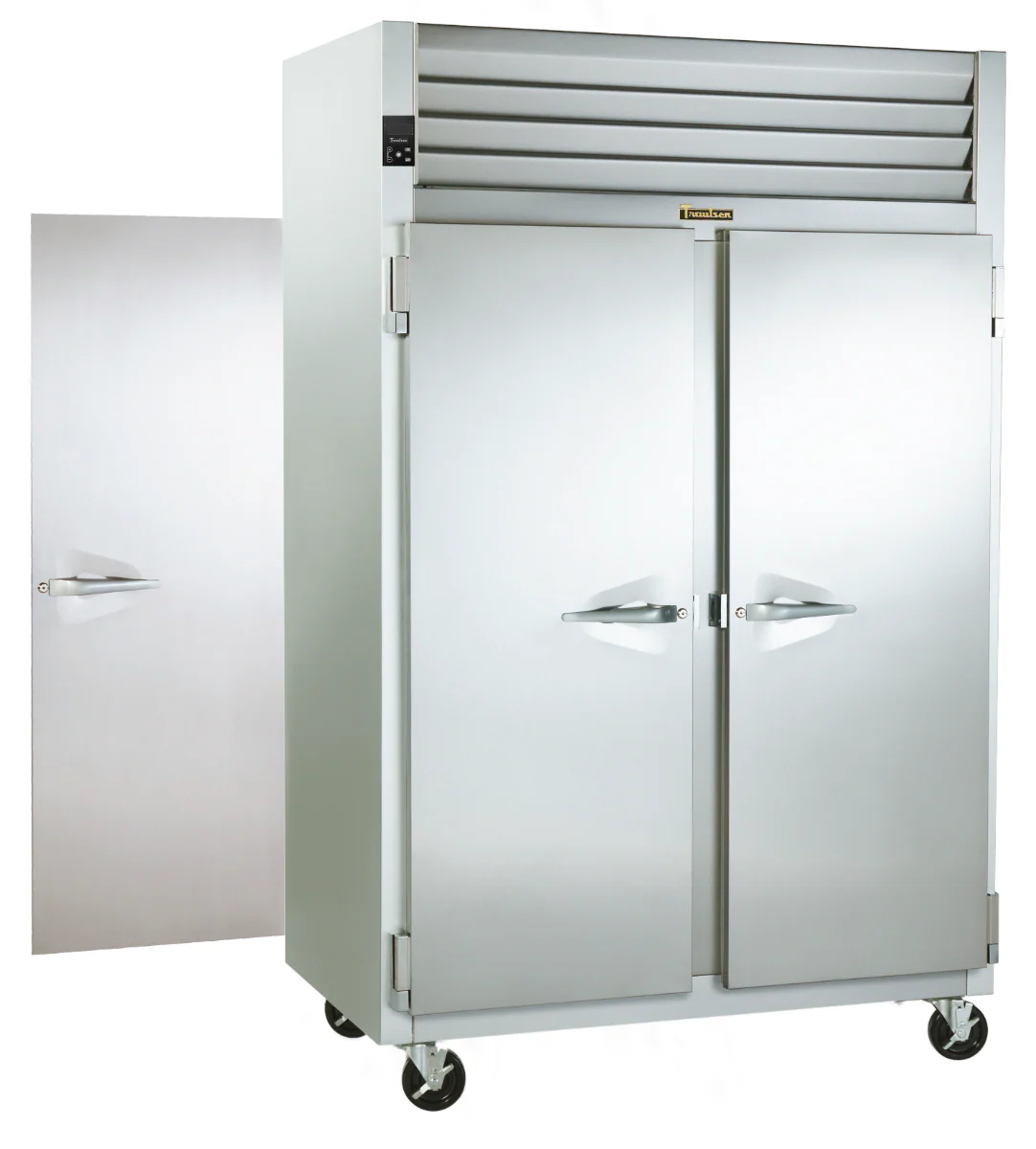 Traulsen G24315P 2-Section Left/Left Hinged 2 Solid Full Door Pass-Thru Hot Food Holding Cabinet 52" - 47 cu.ft. - 208v/115v