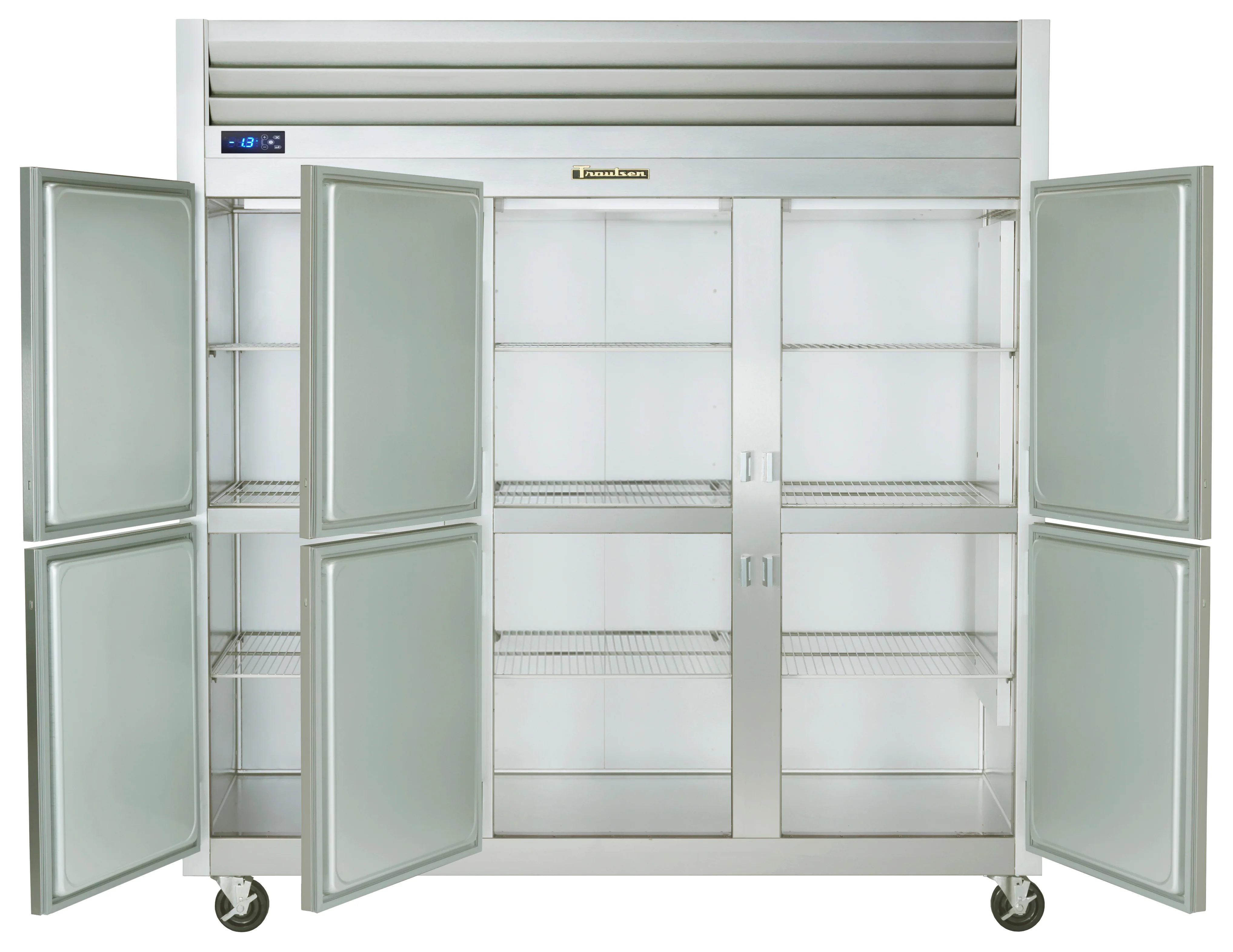 Traulsen G31001 3‑Section Reach‑In Storage Freezer 76" 6 Solid Half Doors 69.1 Cu. Ft. – 115V - Image 2