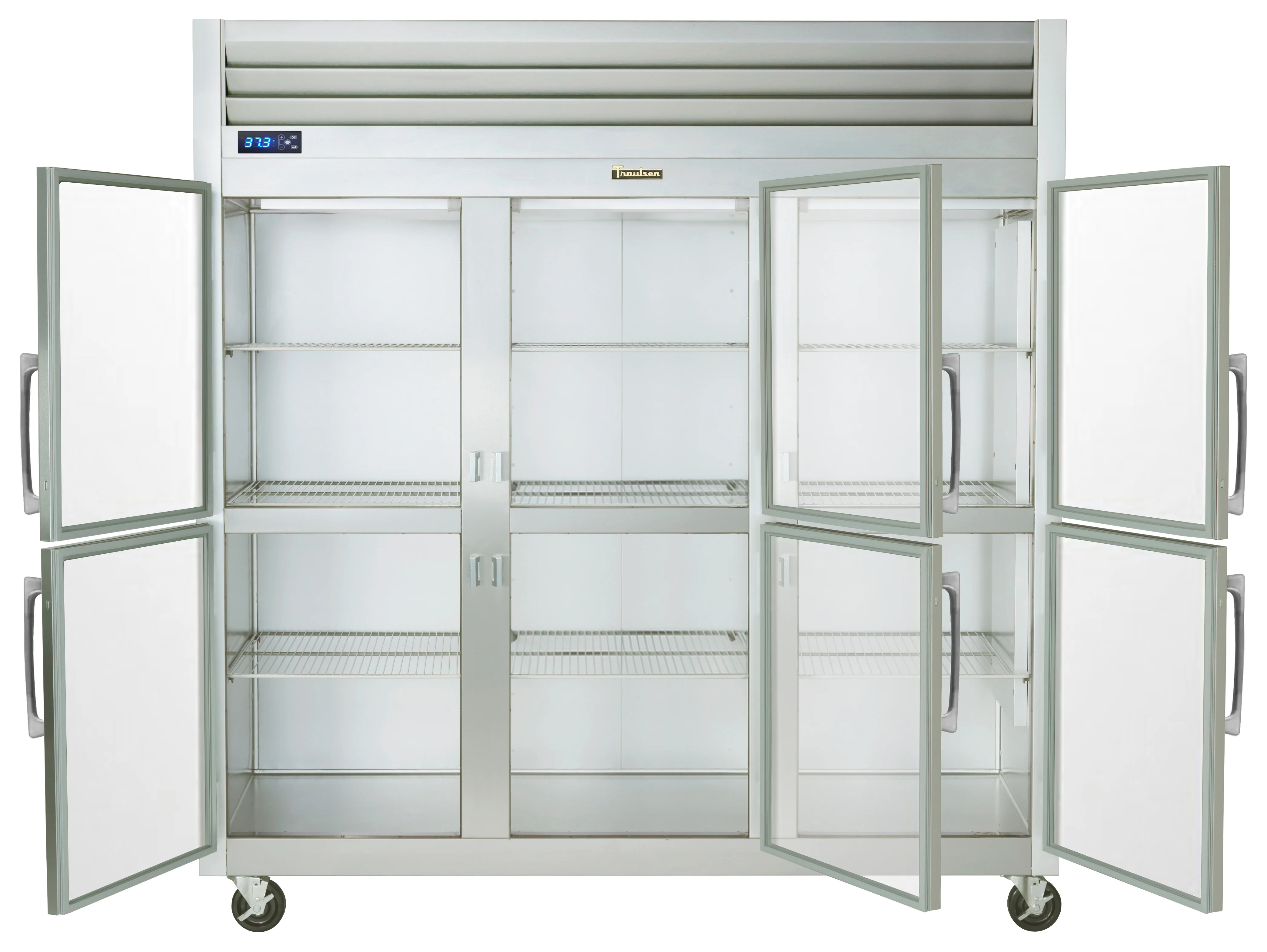 Traulsen G32000 3-Section Left/Right/Right Hinged 6 Glass Half Door Reach-In Refrigerator 76" - 69.1 Cu. Ft. - Image 2