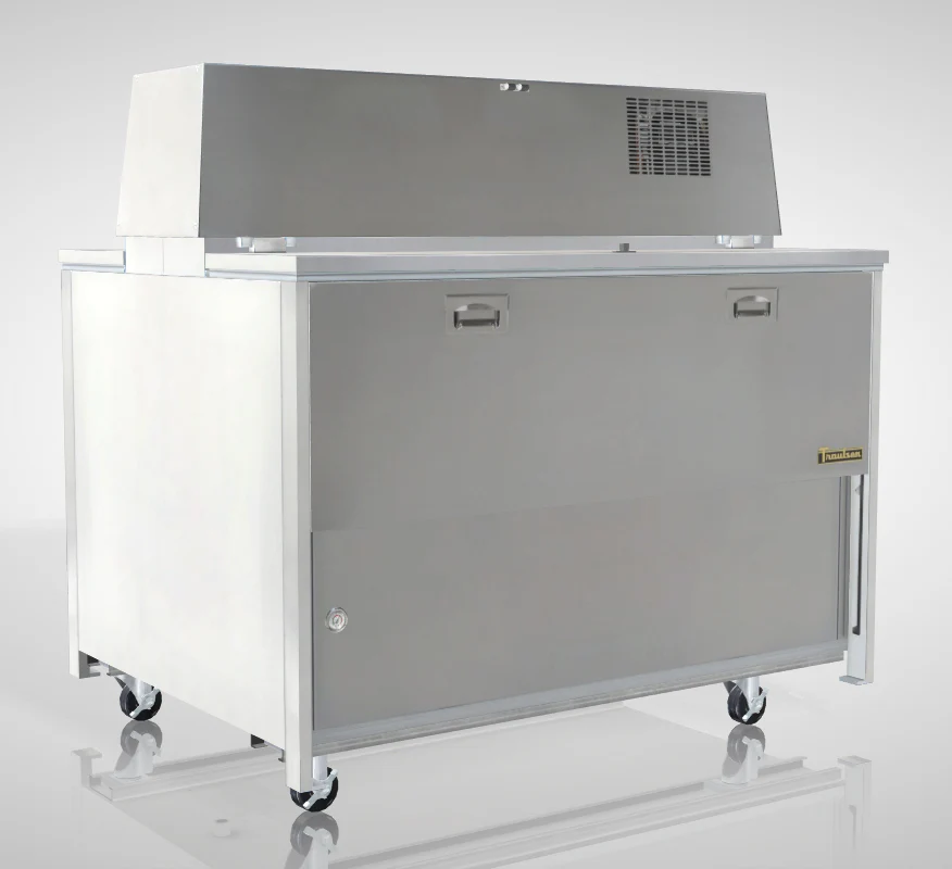 Traulsen RMC49D4 Double Sided School Milk Cooler 49" with 4" Casters - 12-Crate/cap - Image 5