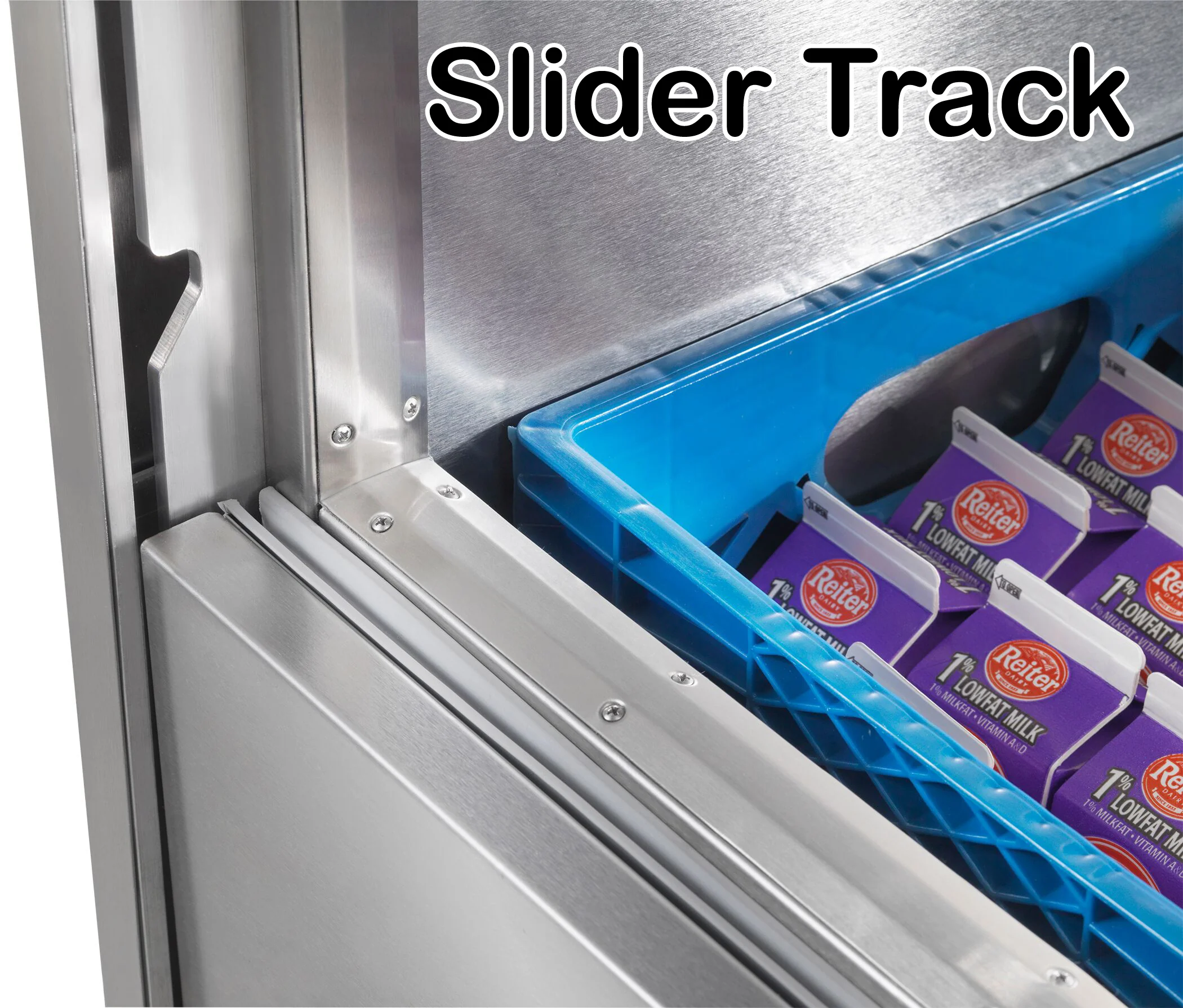Traulsen RMC49S4 Single Sided School Milk Cooler 49" with 4" Casters - 12-Crate/cap - Image 12