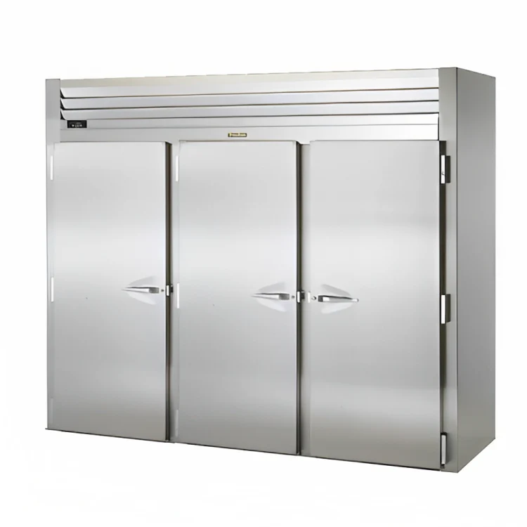 Traulsen RRI332HUT-FHS Roll In Refrigerator Three Full-Height Solid Doors for 72" High Racks Stainless Steel 120.5 Cu. Ft. - 115V - Image 2
