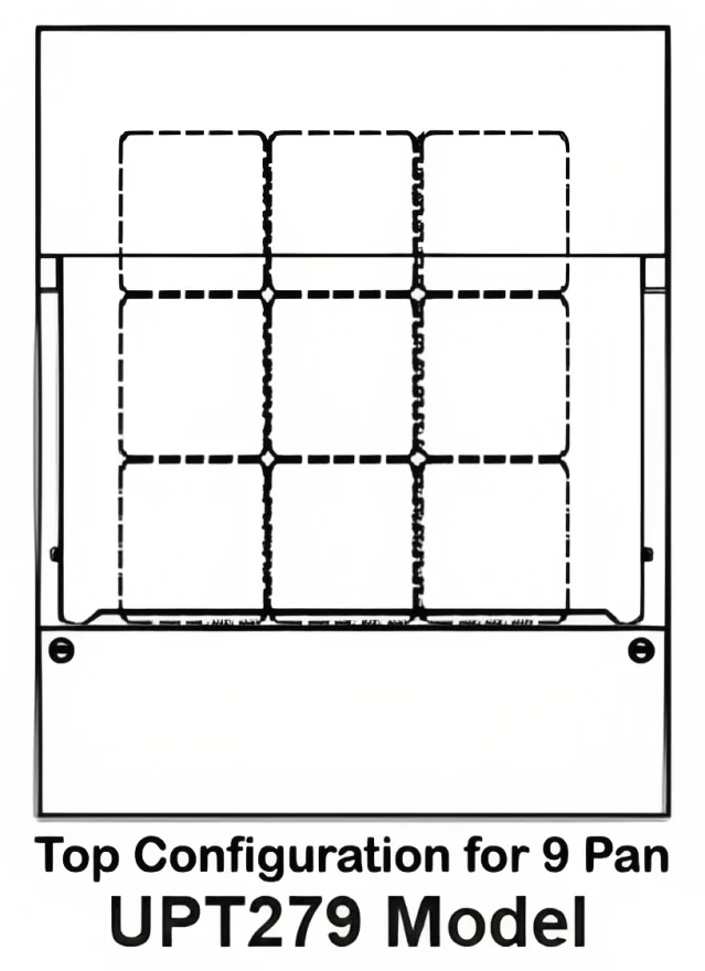 Traulsen UPT279-L 1-Section 1 Left Hinged Door Refrigerated Salad/Sandwich Prep Table with Roll-Top Lid 27" - Holds (9) 1/6 Size Pans - 7.7 cu. ft. - 115v - Image 4