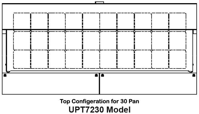 Traulsen UPT7230-RR-SB 2-Section 2 Right/Right Hinged Door Refrigerated Salad/Sandwich Prep Table with Roll-Top Lid & Stainless Steel Back 72" - Holds (30) 1/6 Size Pans - 24.5 cu. ft. - 115v - Image 2