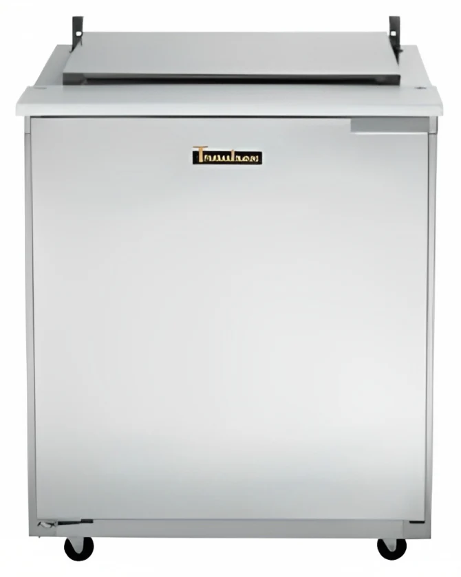 Traulsen UST279-D 1-Section 2 Drawer Refrigerated Salad/Sandwich Prep Table with Low Profile Flat Lid 27" - Holds (9) 1/6 Size Pans - 7.7 cu. ft. - 115v - Image 8