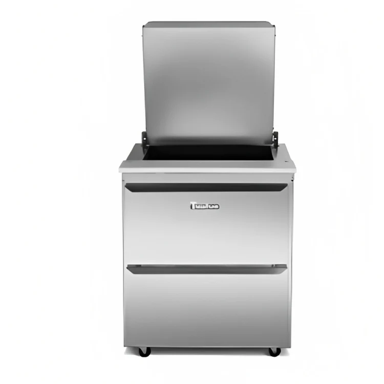 Traulsen UST7230-LR 2-Section Left/Right Hinged 2 Door Refrigerated Salad/Sandwich Prep Table with Low Profile Flat Lid 72" - Holds (30) 1/6 Size Pans - 20 cu. ft. - 115v - Image 7