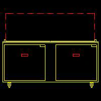 Traulsen UST7230-RR 2-Section Right/Right Hinged 2 Door Refrigerated Salad/Sandwich Prep Table with Low Profile Flat Lid 72" - Holds (30) 1/6 Size Pans - 20 cu. ft. - 115v - Image 3