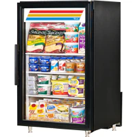 True GDM-07-HC~TSL01 Black 1 Glass Swing Door Countertop Refrigerated Merchandiser 24-1/8" - 7 Cu. Ft. - 115v - Image 2