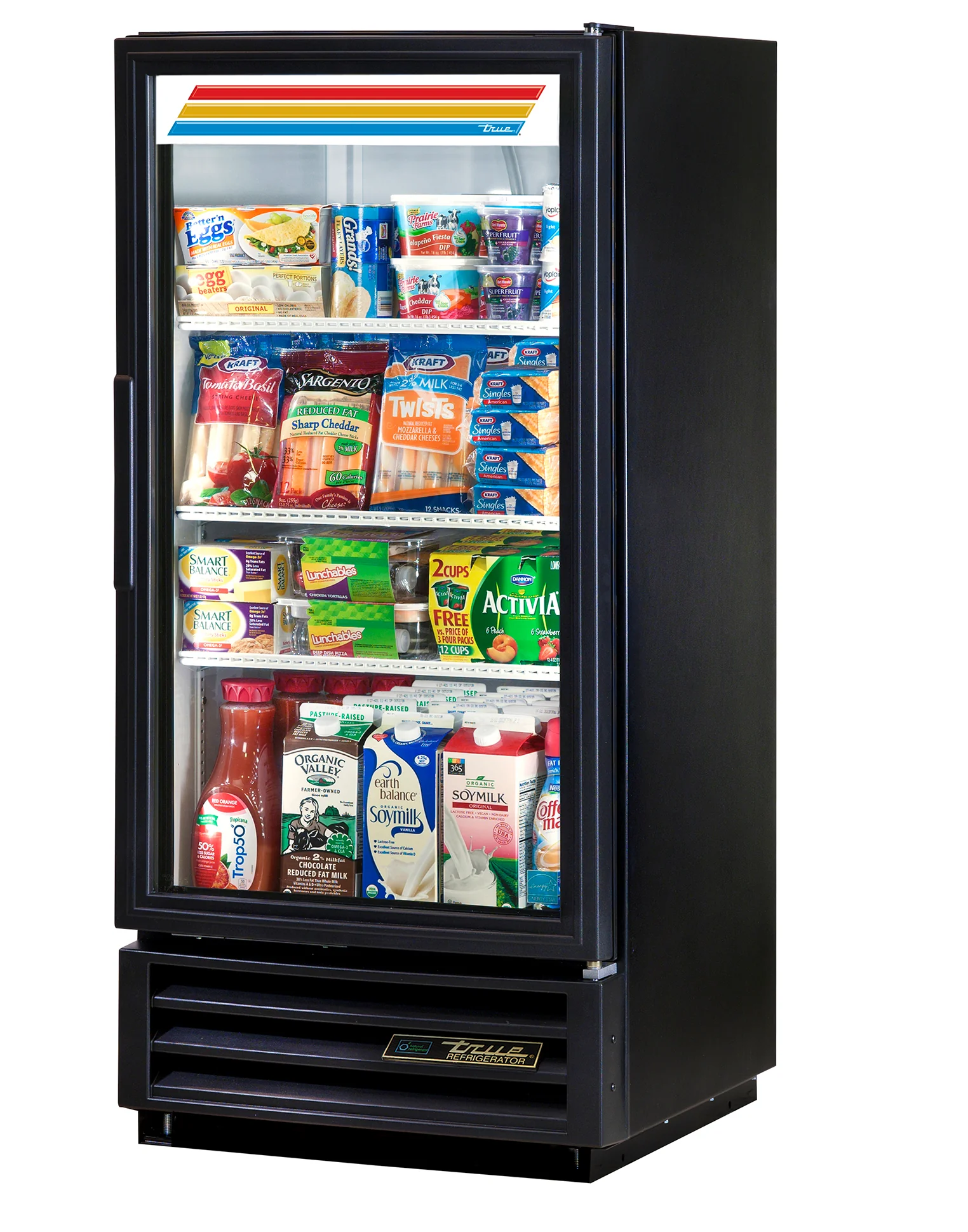 True GDM-10-HC~TSL01 Black 1 Glass Swing Door Refrigerated Merchandiser 25" - 115v