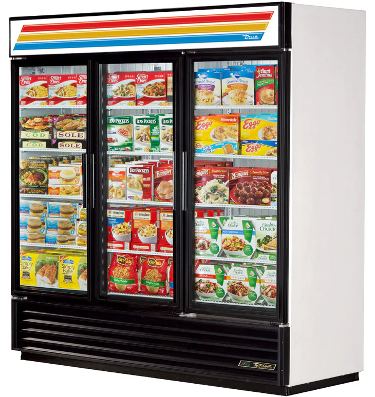 True GDM-72F-HC~TSL01 White 3 Glass Swing Door Merchandiser Freezer 78" – 72 Cu. Ft. – 115/208-230V - Image 2